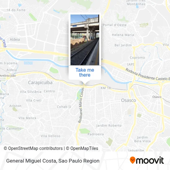 General Miguel Costa map