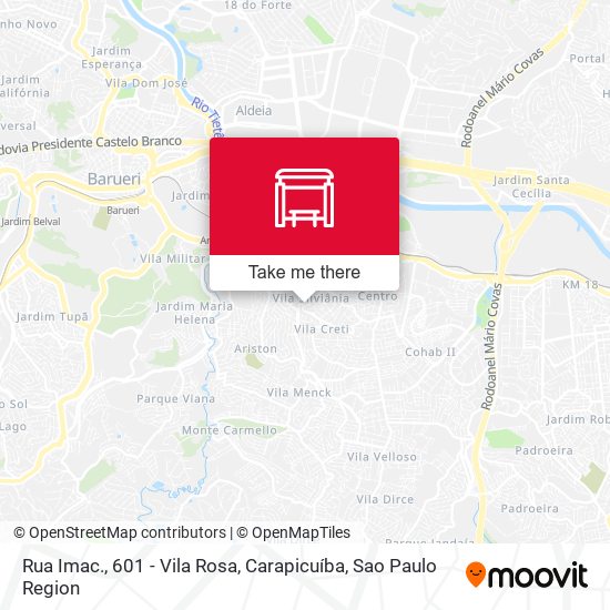 Mapa Rua Imac., 601 - Vila Rosa, Carapicuíba