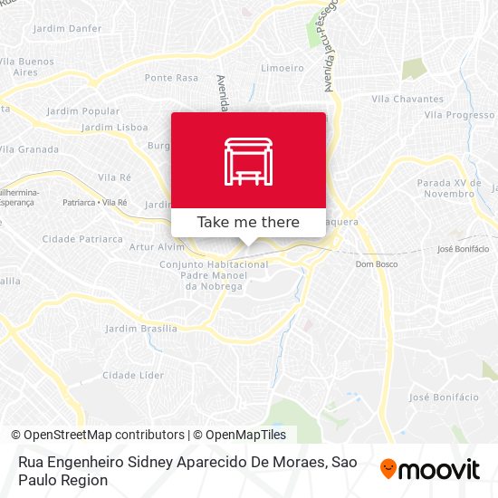 Mapa Rua Engenheiro Sidney Aparecido De Moraes