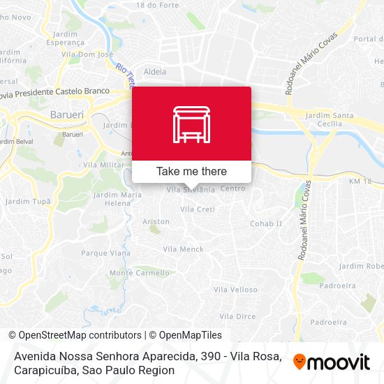 Avenida Nossa Senhora Aparecida, 390 - Vila Rosa, Carapicuíba map
