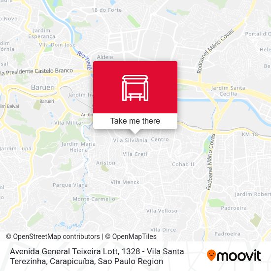 Avenida General Teixeira Lott, 1328 - Vila Santa Terezinha, Carapicuíba map