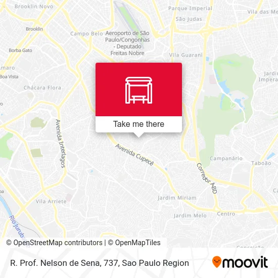 R. Prof. Nelson de Sena, 737 map