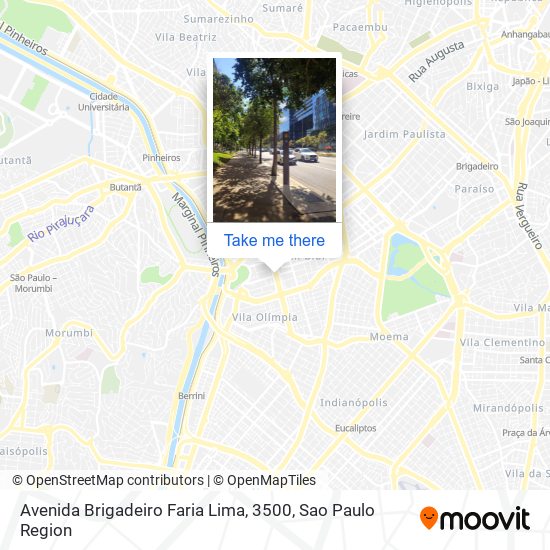 Avenida Brigadeiro Faria Lima, 3500 map