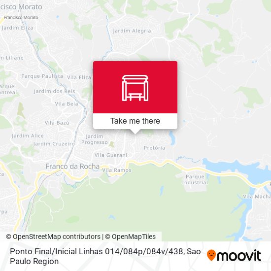 Ponto Final / Inicial Linhas 014 / 084p / 084v / 438 map