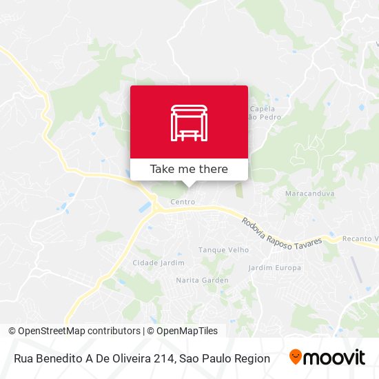 Mapa Rua Benedito A De Oliveira 214
