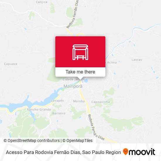 Acesso Para Rodovia Fernão Dias map