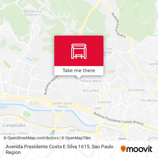 Avenida Presidente Costa E Silva 1615 map