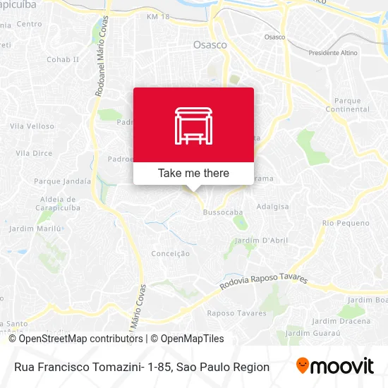 Rua Francisco Tomazini- 1-85 map