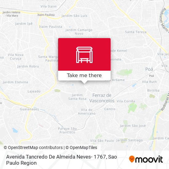 Avenida Tancredo De Almeida Neves- 1767 map