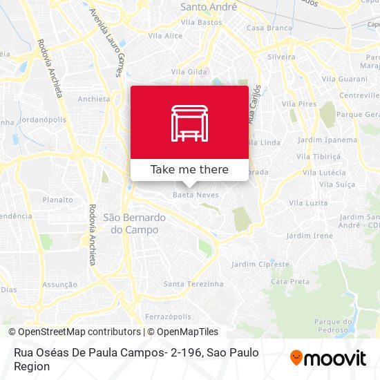 Mapa Rua Oséas De Paula Campos- 2-196