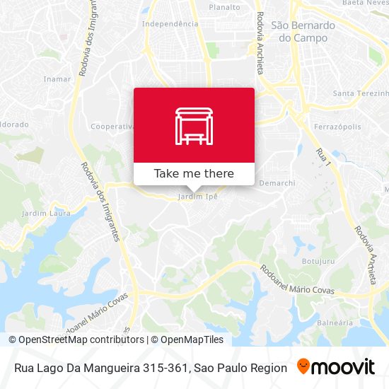 Mapa Rua Lago Da Mangueira 315-361