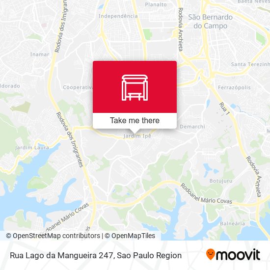 Mapa Rua Lago da Mangueira 247