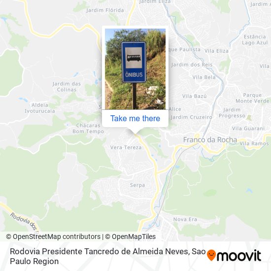 Rodovia Presidente Tancredo de Almeida Neves map
