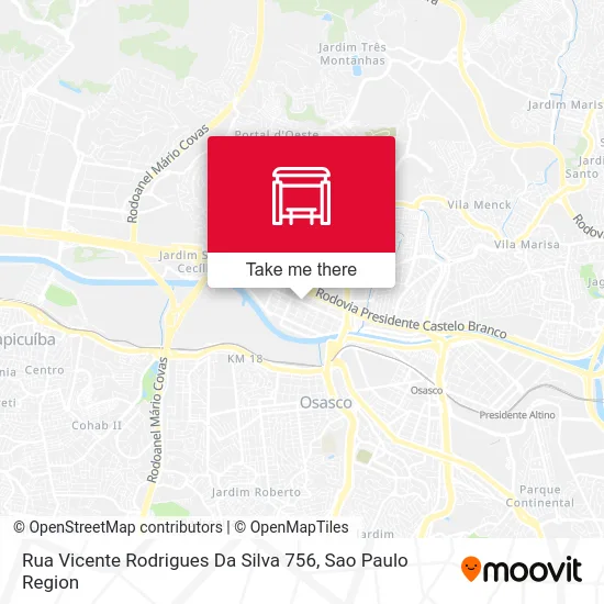 Rua Vicente Rodrigues Da Silva 756 map