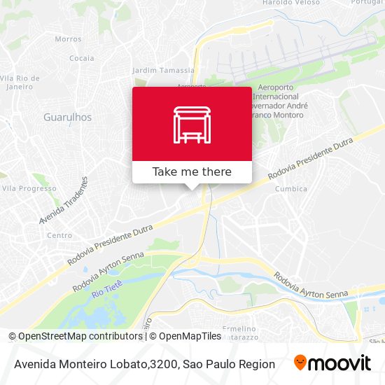 Mapa Avenida Monteiro Lobato,3200