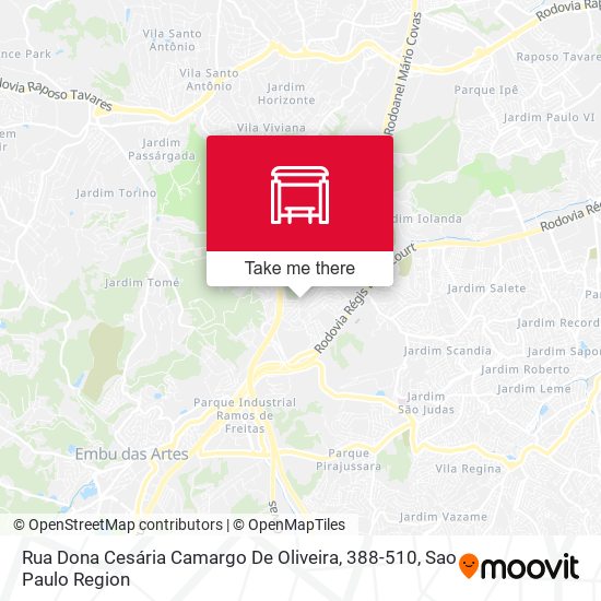 Rua Dona Cesária Camargo De Oliveira, 388-510 map