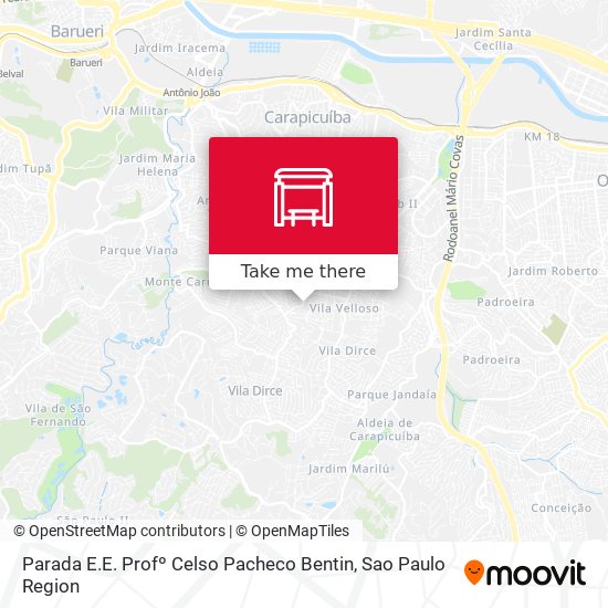 Parada E.E. Profº Celso Pacheco Bentin map