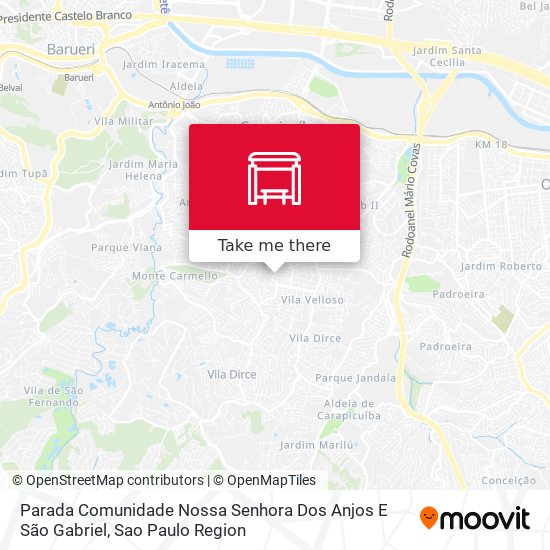 Parada Comunidade Nossa Senhora Dos Anjos E São Gabriel map