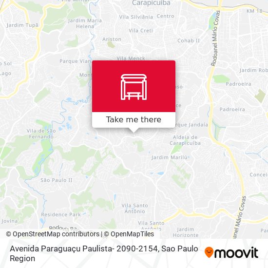 Mapa Avenida Paraguaçu Paulista- 2090-2154