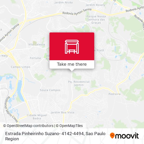 Mapa Estrada Pinheirinho Suzano- 4142-4494