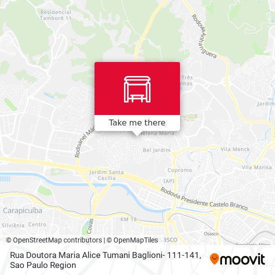 Rua Doutora Maria Alice Tumani Baglioni- 111-141 map