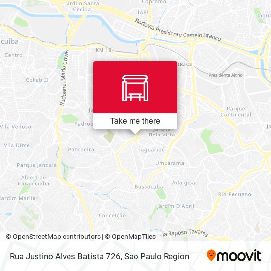 Rua Justino Alves Batista 726 map