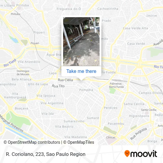 R. Coriolano, 223 map