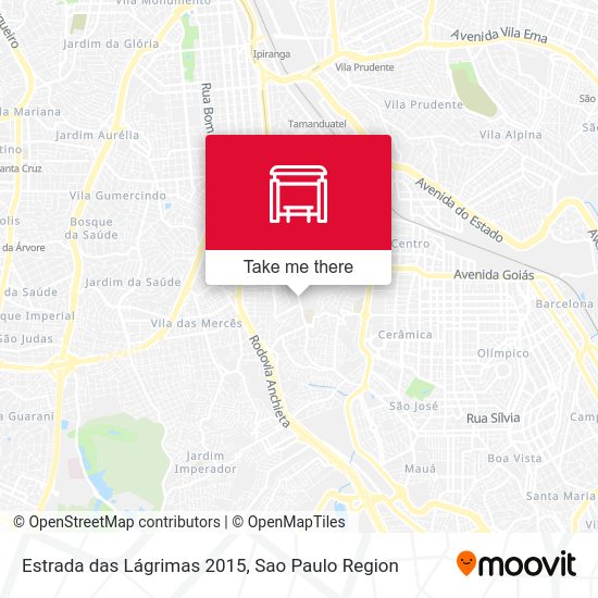 Estrada das Lágrimas 2015 map