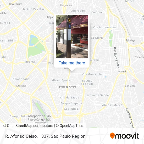 R. Afonso Celso, 1337 map