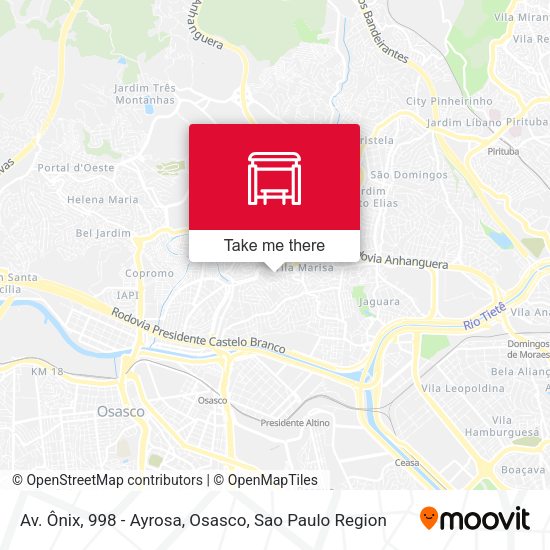 Av. Ônix, 998 - Ayrosa, Osasco map