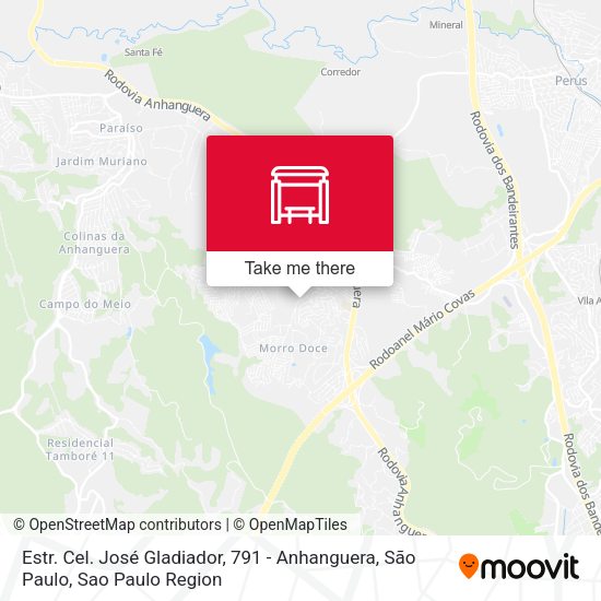 Estr. Cel. José Gladiador, 791 - Anhanguera, São Paulo map
