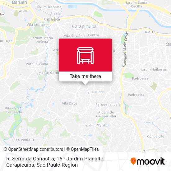 R. Serra da Canastra, 16 - Jardim Planalto, Carapicuíba map