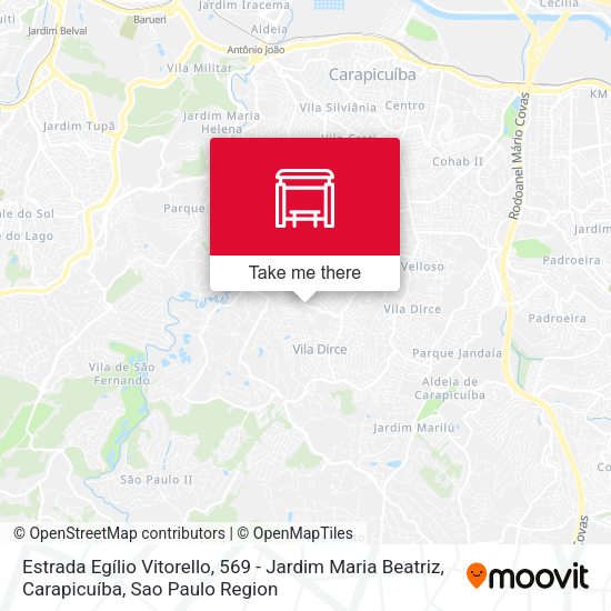 Estrada Egílio Vitorello, 569 - Jardim Maria Beatriz, Carapicuíba map