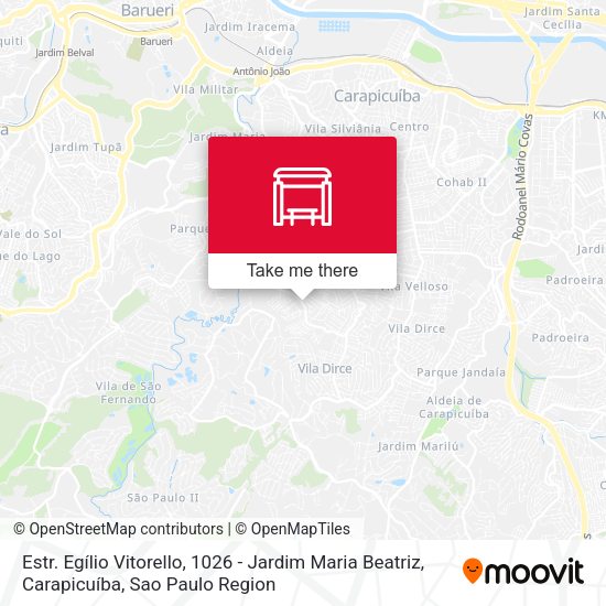Estr. Egílio Vitorello, 1026 - Jardim Maria Beatriz, Carapicuíba map