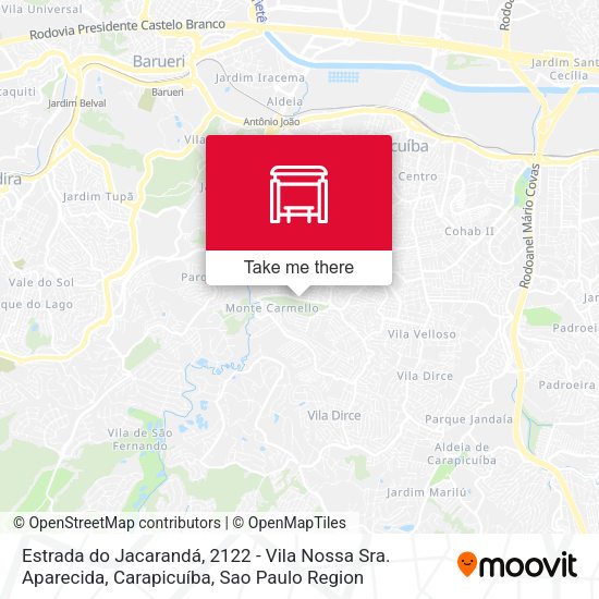 Estrada do Jacarandá, 2122 - Vila Nossa Sra. Aparecida, Carapicuíba map