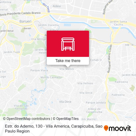 Estr. do Aderno, 130 - Vila America, Carapicuíba map