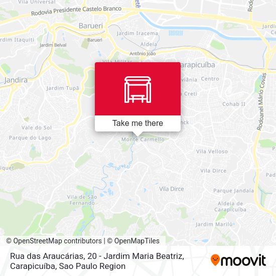 Rua das Araucárias, 20 - Jardim Maria Beatriz, Carapicuíba map