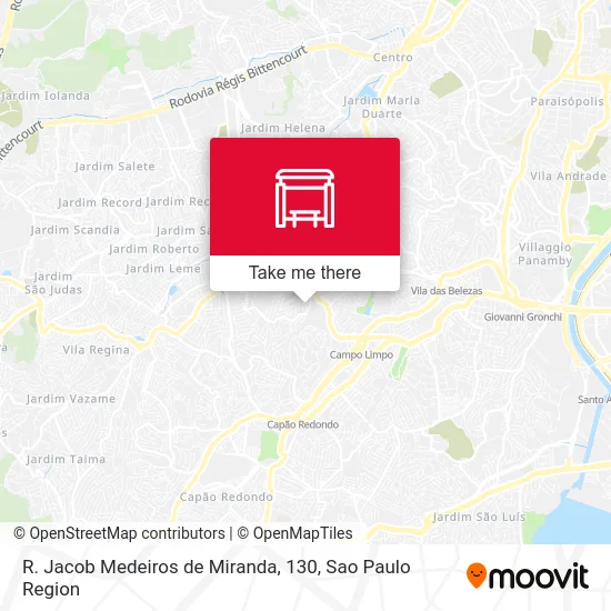 R. Jacob Medeiros de Miranda, 130 map