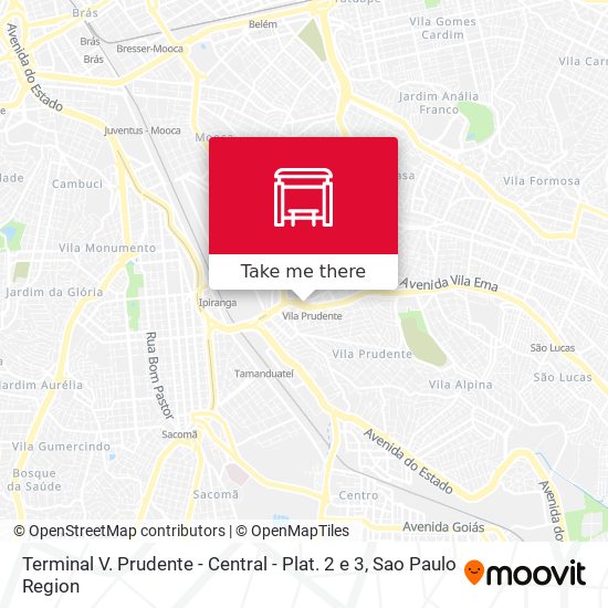 Terminal V. Prudente - Central - Plat. 2 e 3 map