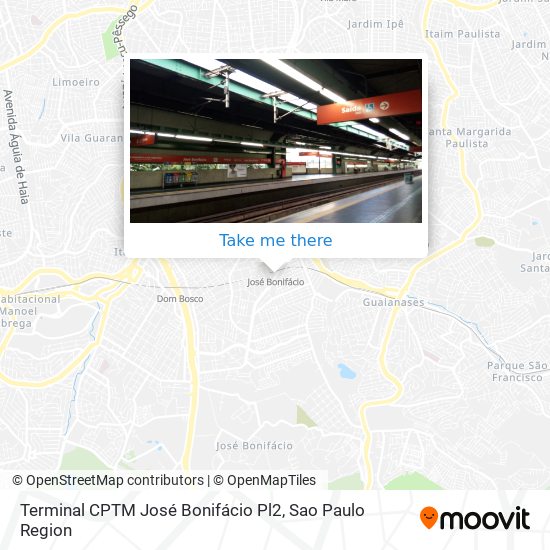 Terminal CPTM José Bonifácio Pl2 map