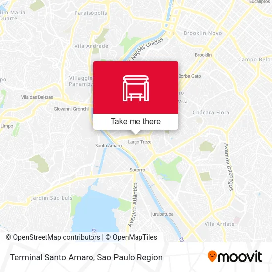Terminal Santo Amaro map