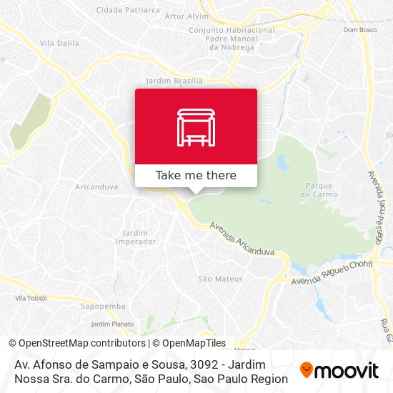 Mapa Av. Afonso de Sampaio e Sousa, 3092 - Jardim Nossa Sra. do Carmo, São Paulo