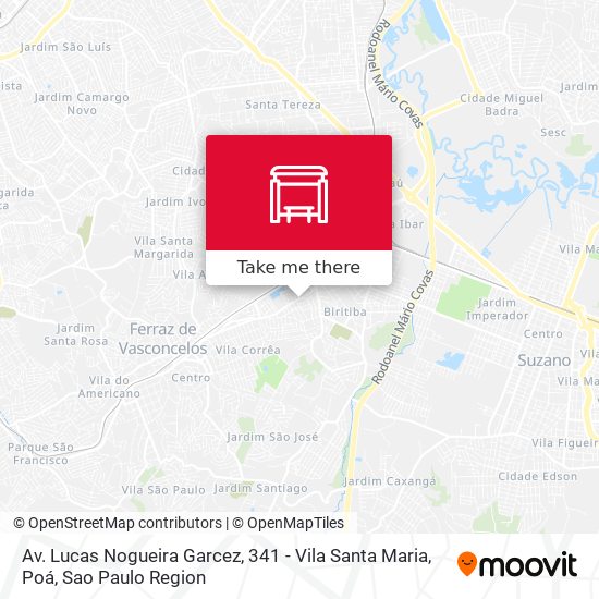 Av. Lucas Nogueira Garcez, 341 - Vila Santa Maria, Poá map