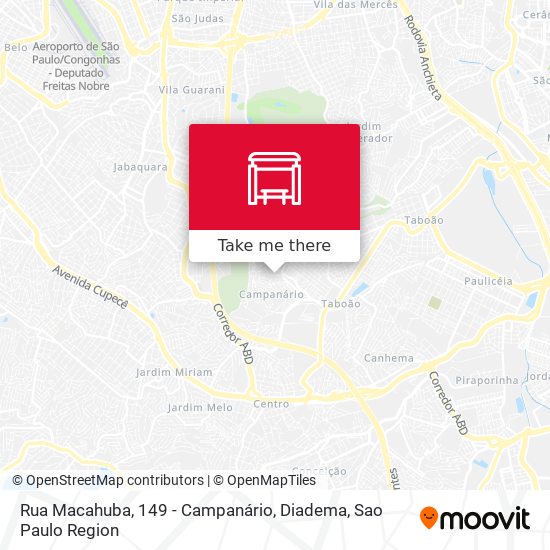 Rua Macahuba, 149 - Campanário, Diadema map