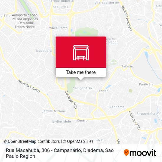 Rua Macahuba, 306 - Campanário, Diadema map