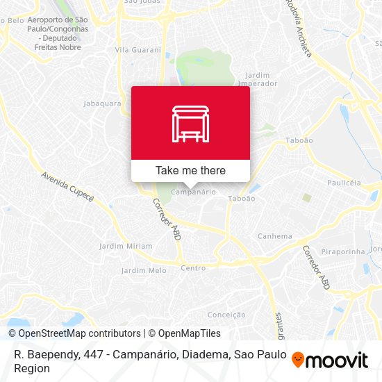 R. Baependy, 447 - Campanário, Diadema map
