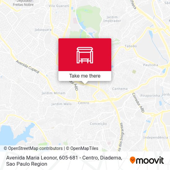 Avenida Maria Leonor, 605-681 - Centro, Diadema map