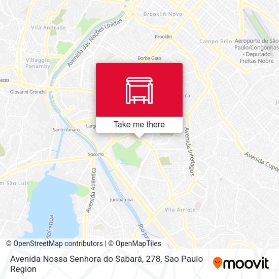 Avenida Nossa Senhora do Sabará, 278 map