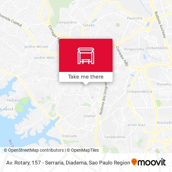 Mapa Av. Rotary, 157 - Serraria, Diadema