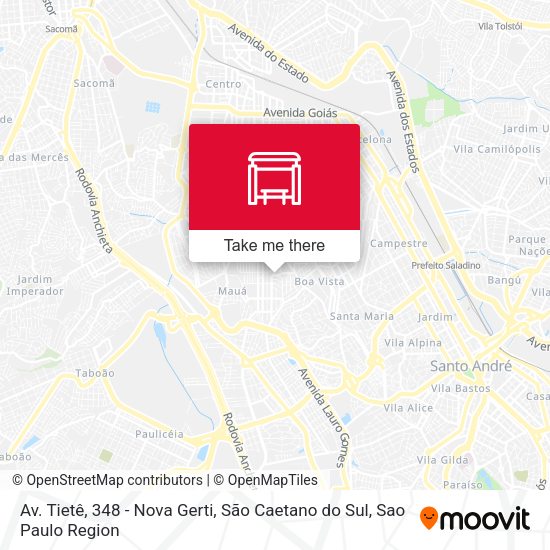 Av. Tietê, 348 - Nova Gerti, São Caetano do Sul map